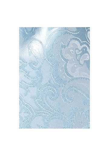 Set cravată și batistă model paisley albastru deschis